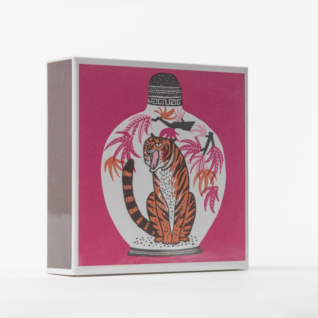 'Tiger' - Archivist letterpress square matchbox with matches (125 matches per box) 